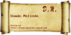 Domán Melinda névjegykártya