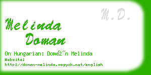 melinda doman business card